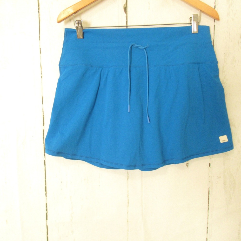 New Vuori Daily Skirt L Turquoise Blue Skort Pickleball Running Tennis Shorts